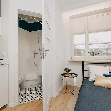 아파트 Stadion Narodowy Unit Apartmentmini Super Lokalizacja Przy Metro Ministudio With Private Banthroom 바르샤바